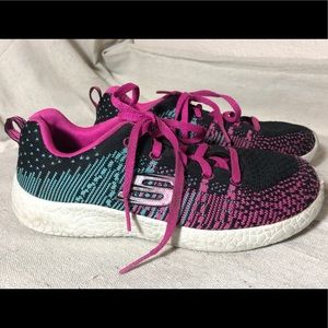 Girls black & pink sketchers